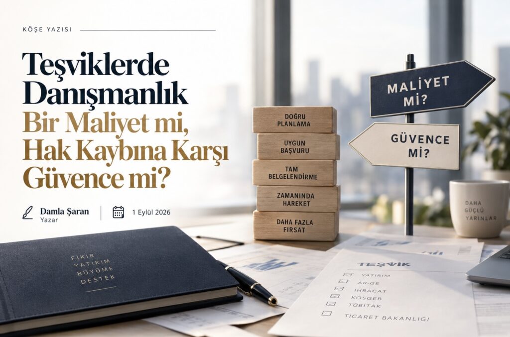 Teşviklerde Danışmanlık Bir Maliyet mi, Hak Kaybına Karşı Güvence mi?